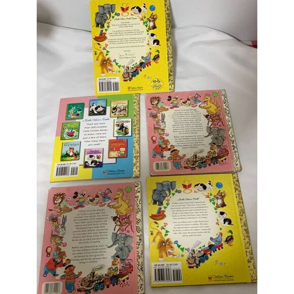 lot of 5 Vtg little golden Books:the fuzzy ducklyn, a day at the seashore, Bambi - Picture 11 of 12